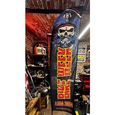 Wielka Flaga Bike Week Łeba 2024 z Masztem Winder WZÓR2